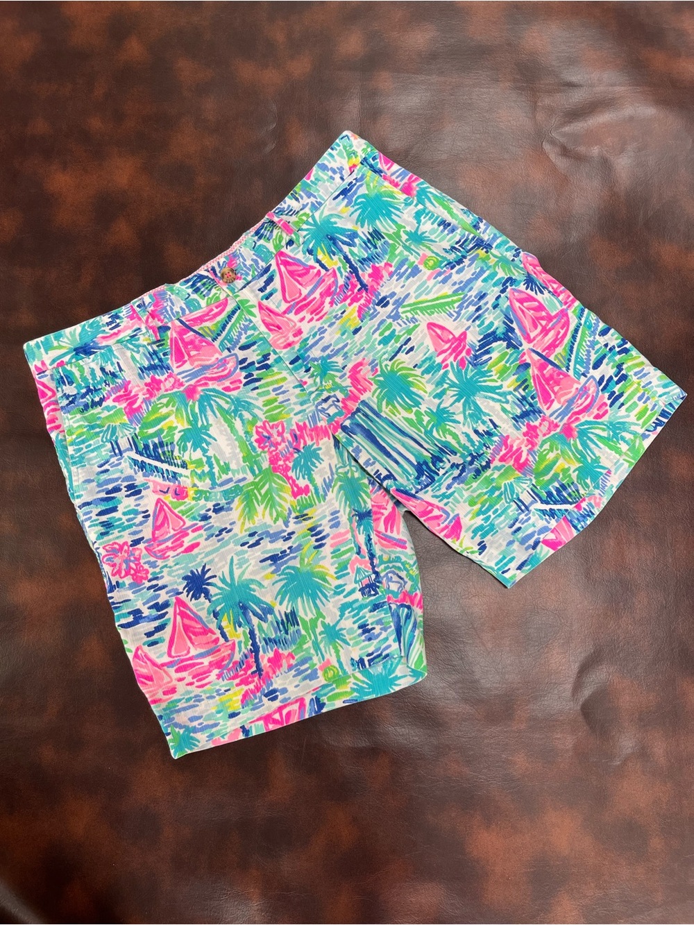 Lilly Pulitzer Men’s Beaumont Bermuda Shorts Salt in the Air VGC Cotton SZE 36